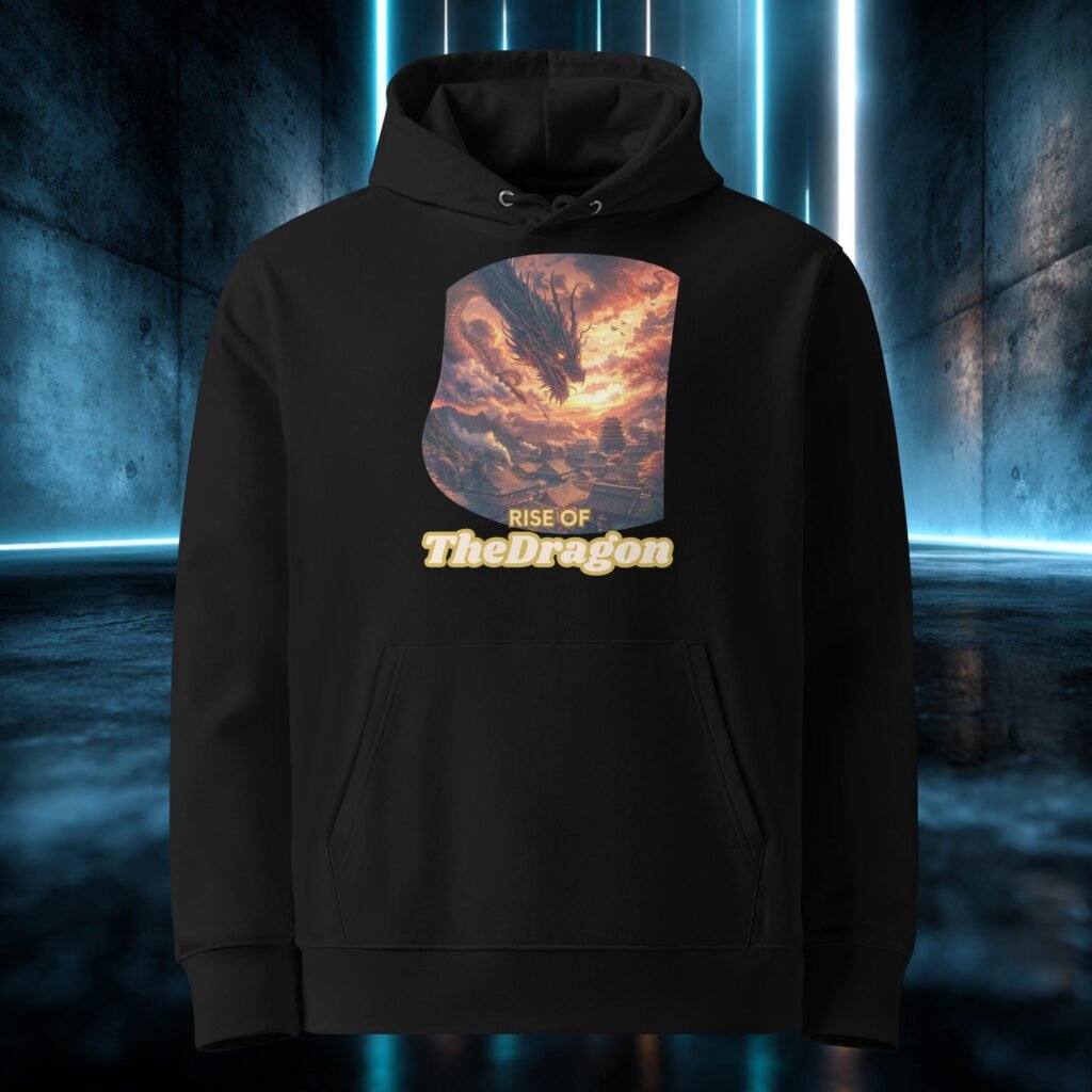 Sudadera orgánica con diseño Ascenso del Dragón