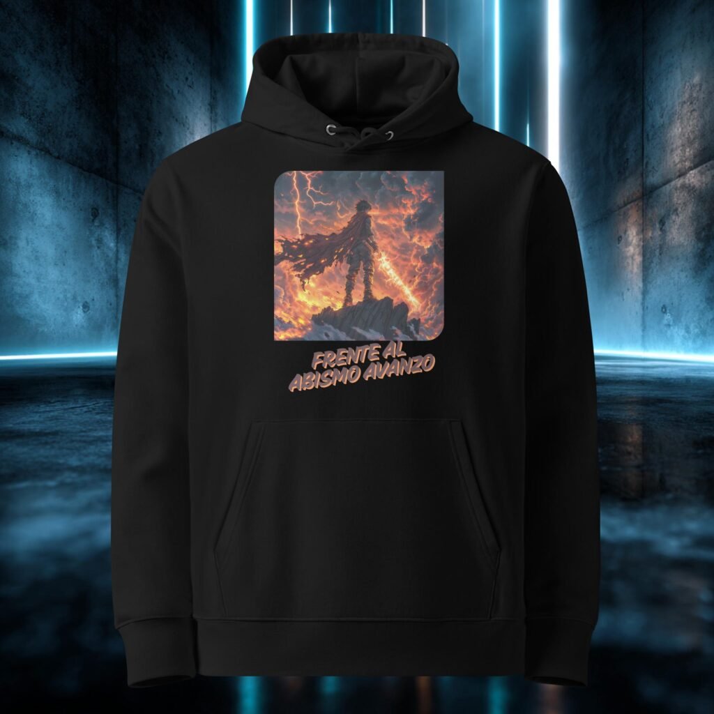 Sudadera orgánica con diseño Frente al Abismo Avanzo