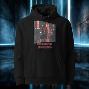 Sudadera orgánica con diseño Cazador de Pesadillas