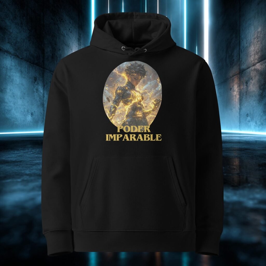 Sudadera orgánica con diseño Poder Imparable