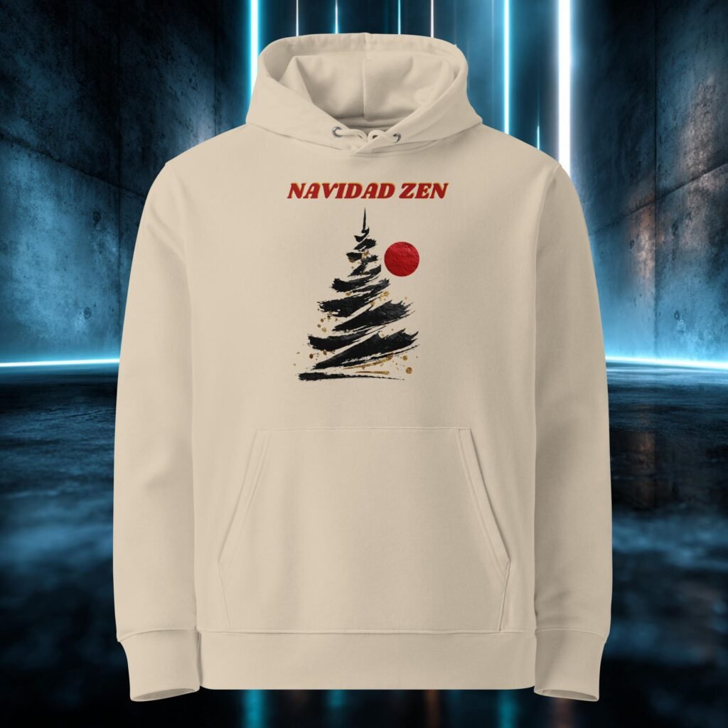 Sudadera orgánica con diseño Navidad Zen
