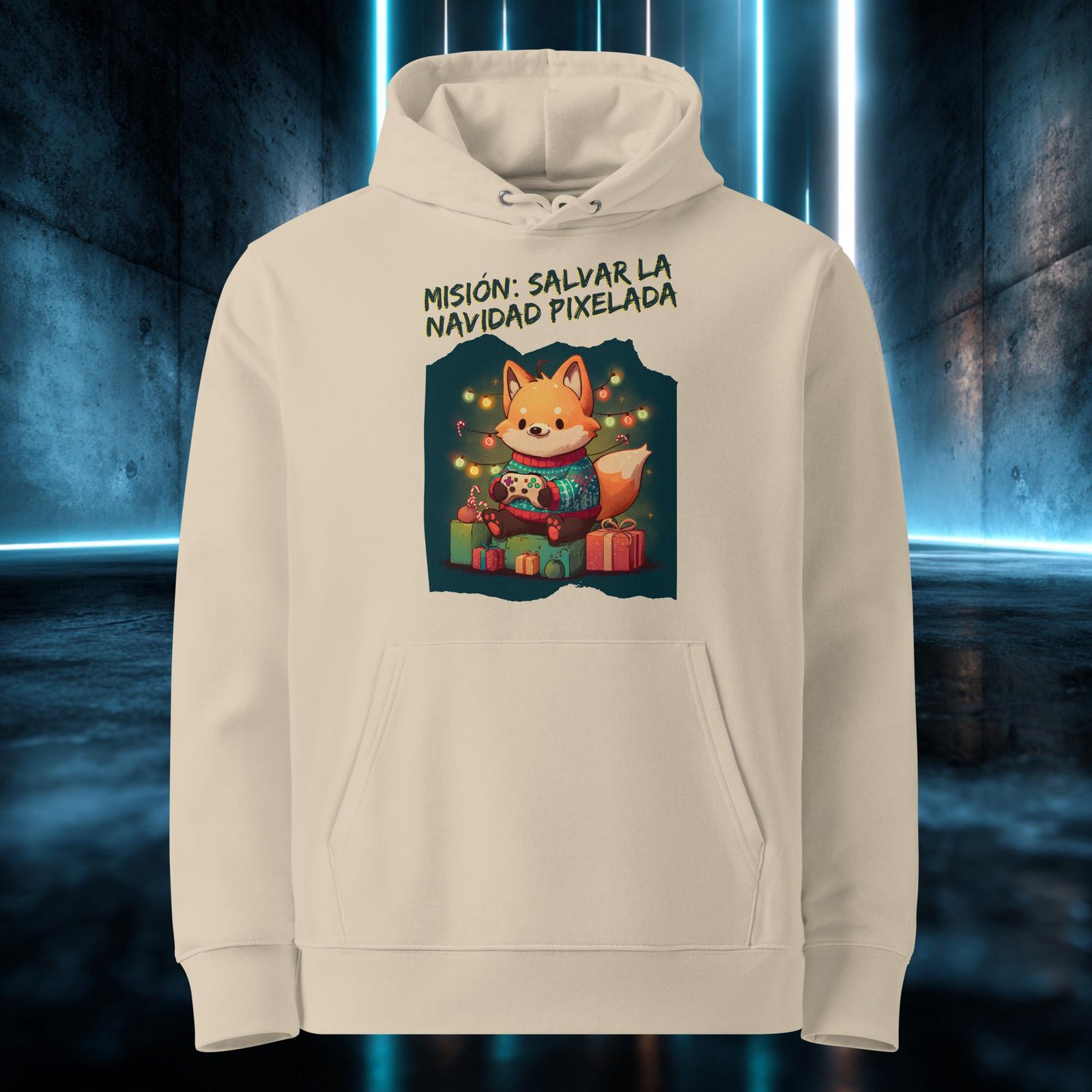 Sudadera orgánica con diseño Misión Salvar la Navidad — color 2