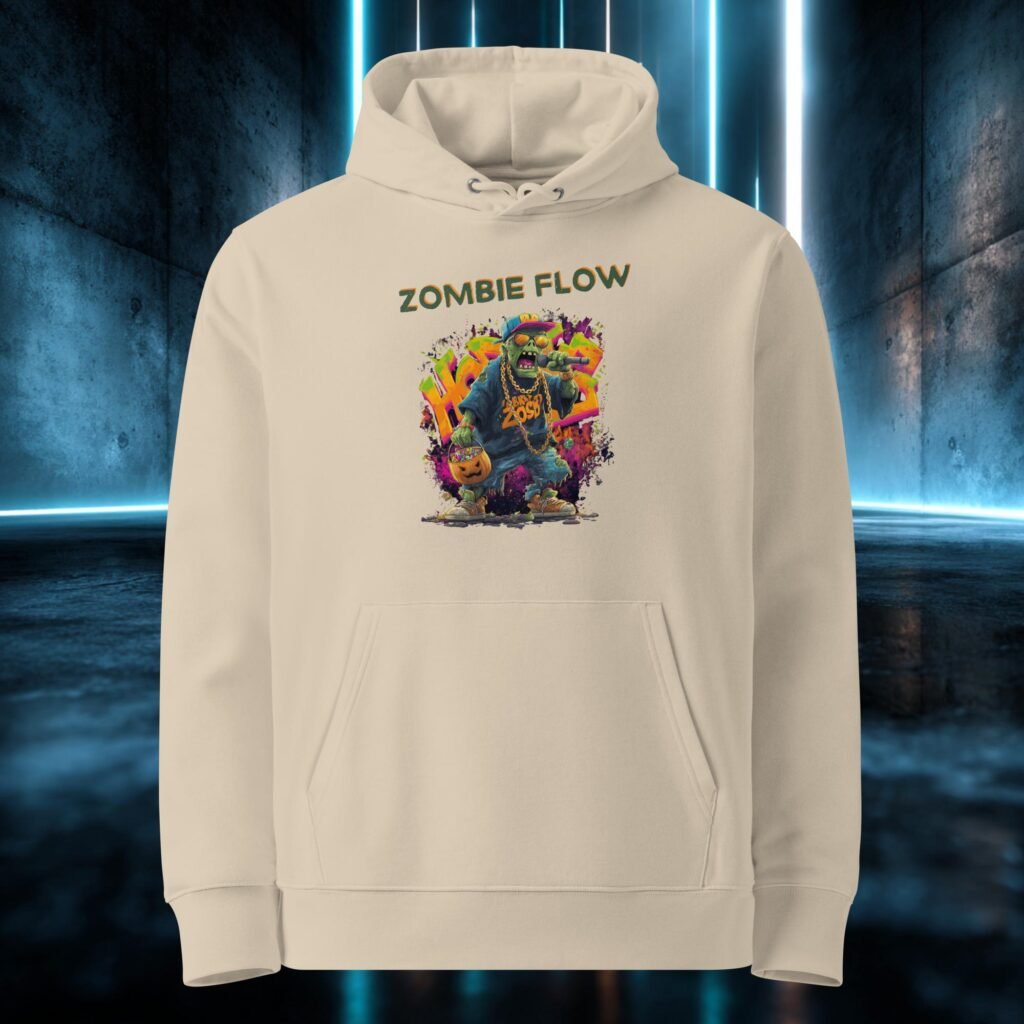 Sudadera orgánica con diseño Zombie Flow