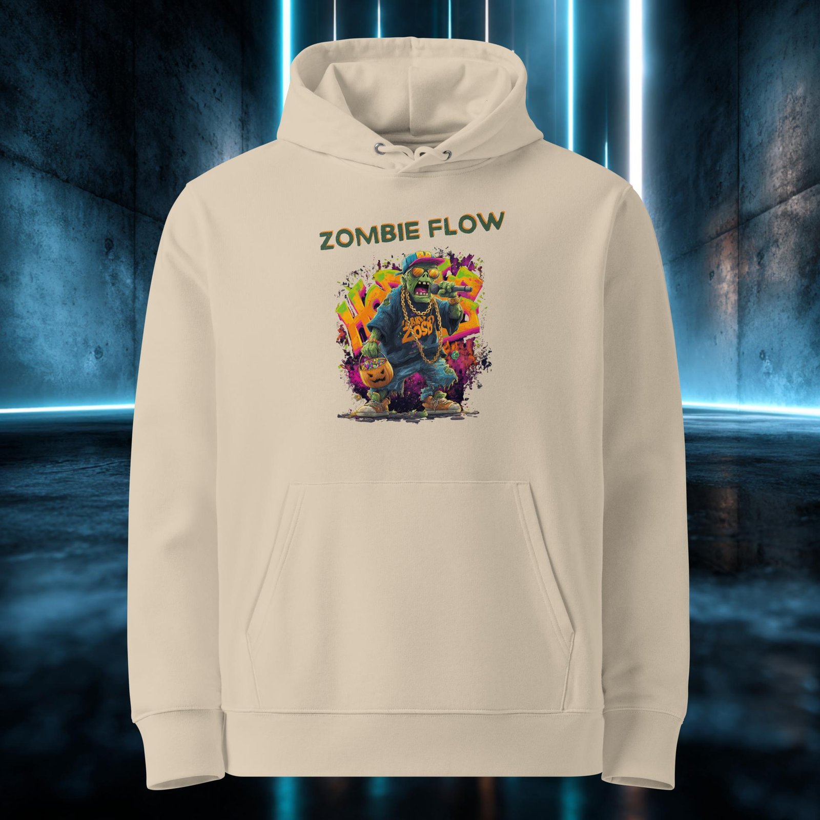 Sudadera orgánica con diseño Zombie Flow