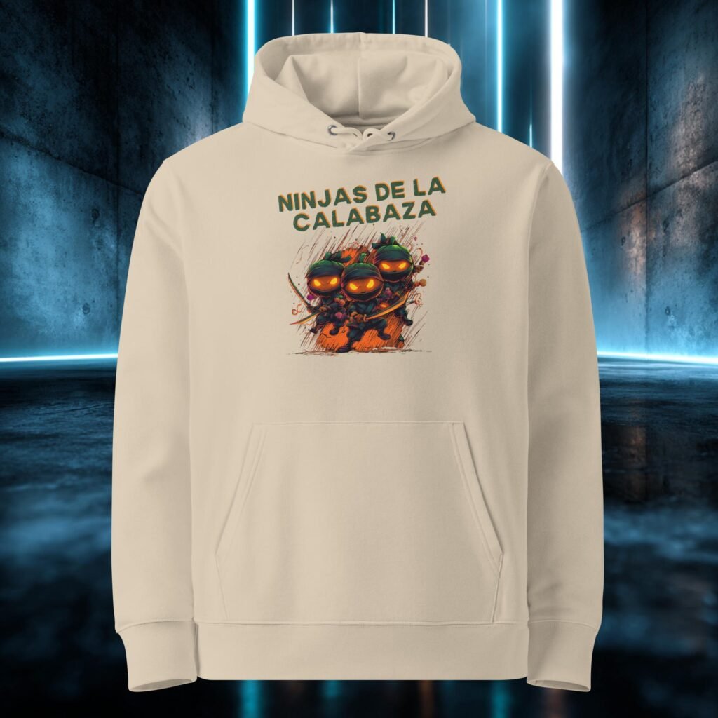 Sudadera orgánica con diseño Ninjas de la Calabaza