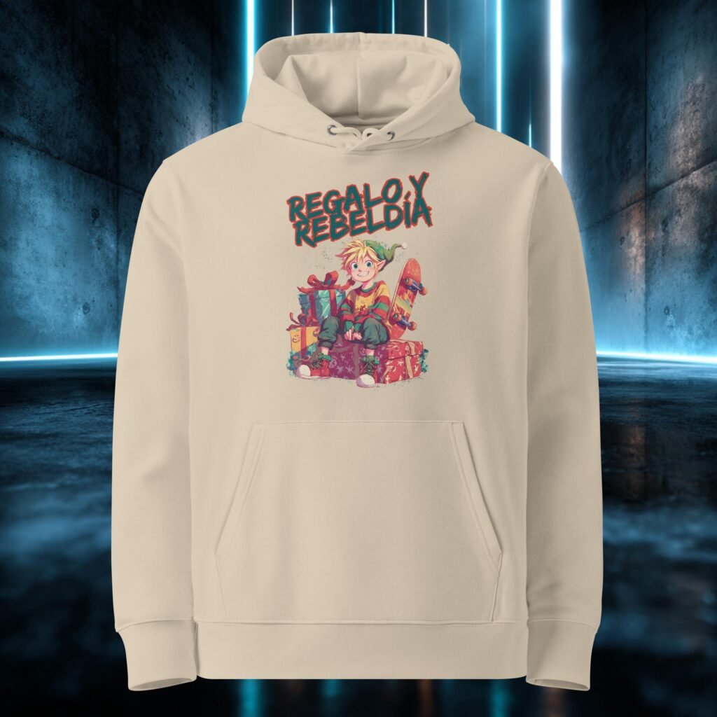 Sudadera orgánica con diseño Regalo y Rebeldía