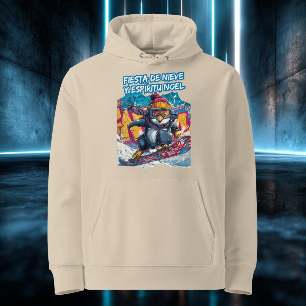 Sudadera orgánica con diseño Fiesta de Nieve