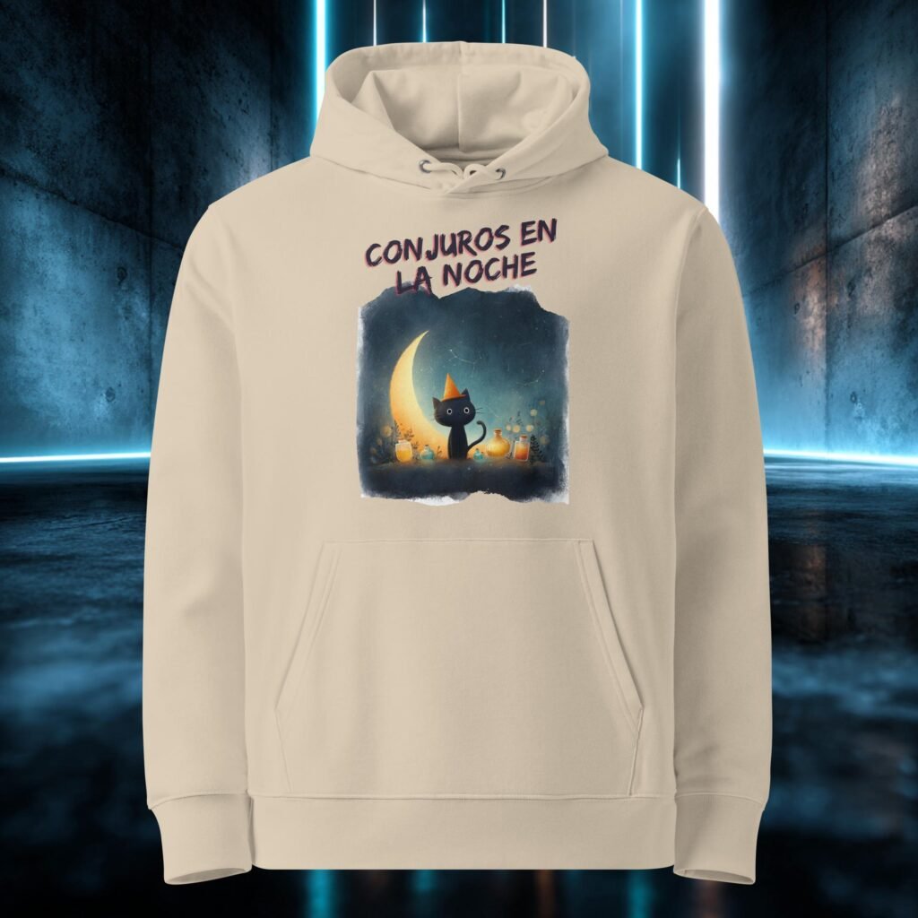 Sudadera orgánica con diseño Conjuros en la Noche