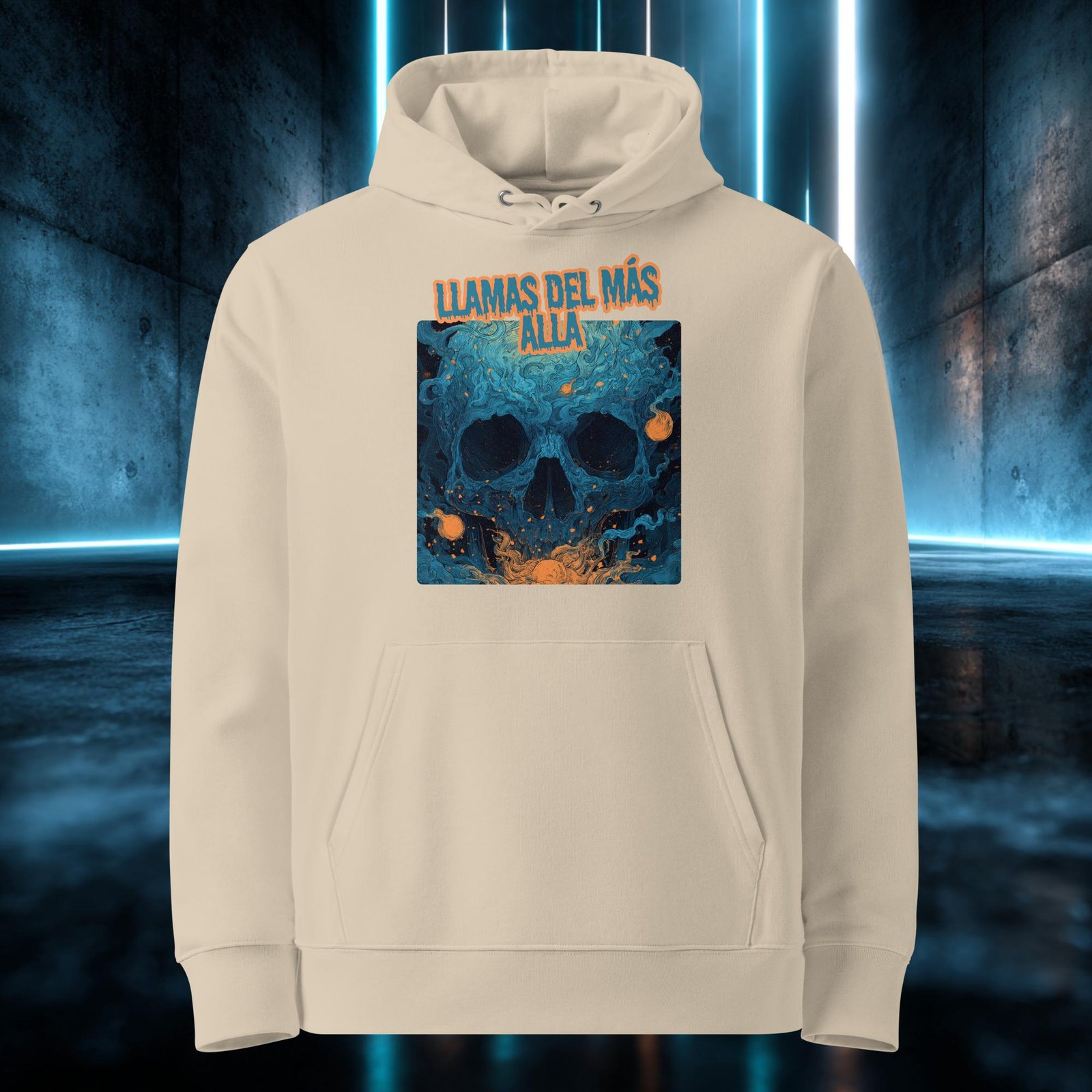 Sudadera orgánica con diseño Llamas del Más Allá