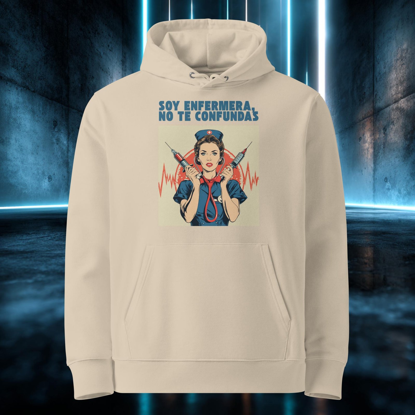 Sudadera orgánica con diseño Soy Enfermera, No Te Confundas — color 2