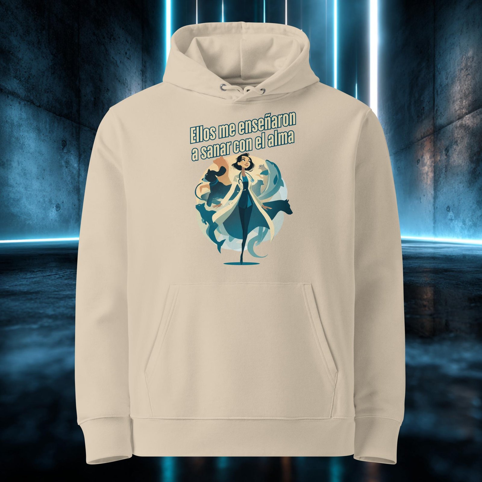Sudadera orgánica con diseño Sanar con el Alma — color 2