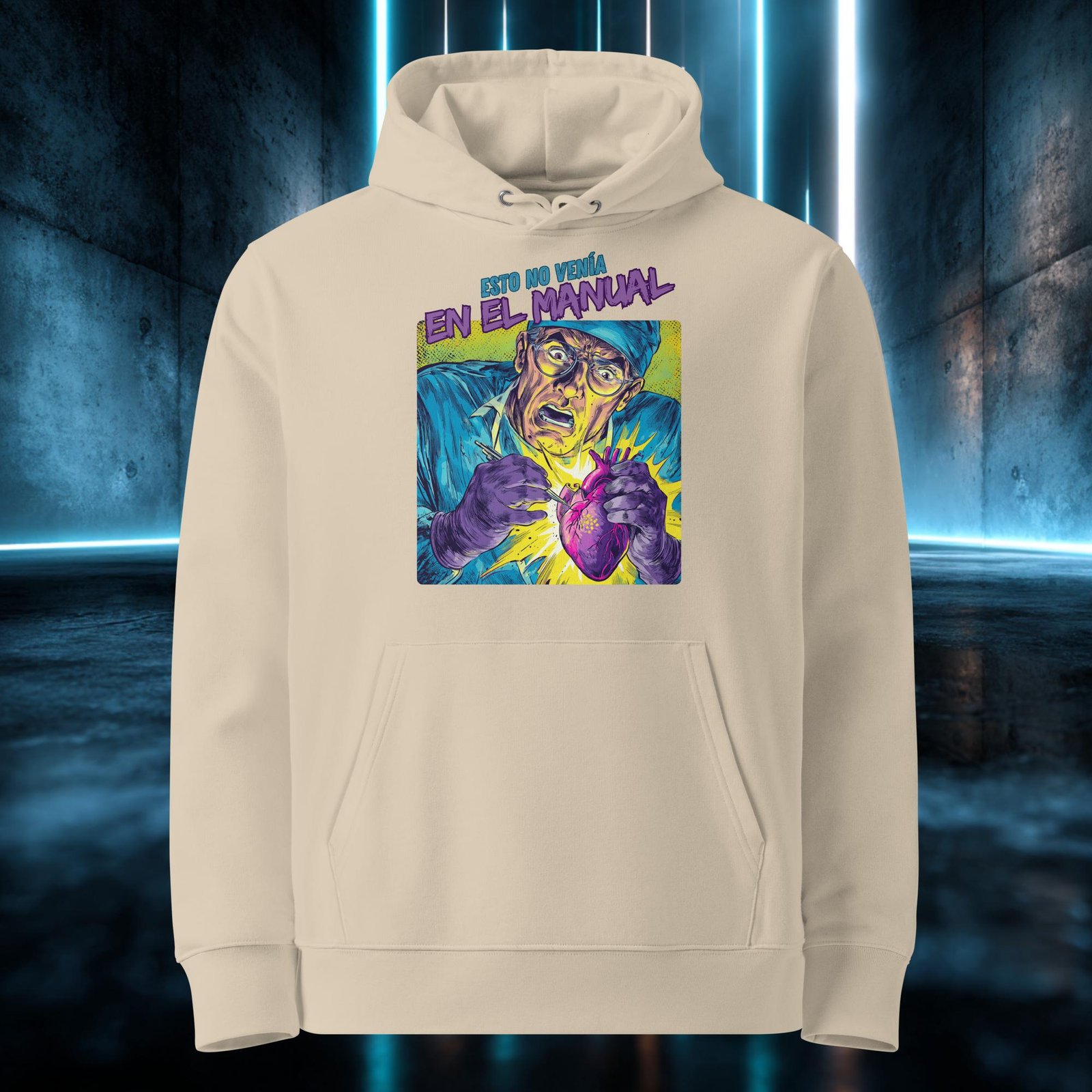 Sudadera orgánica con diseño Esto No Venía en el Manual — color 2
