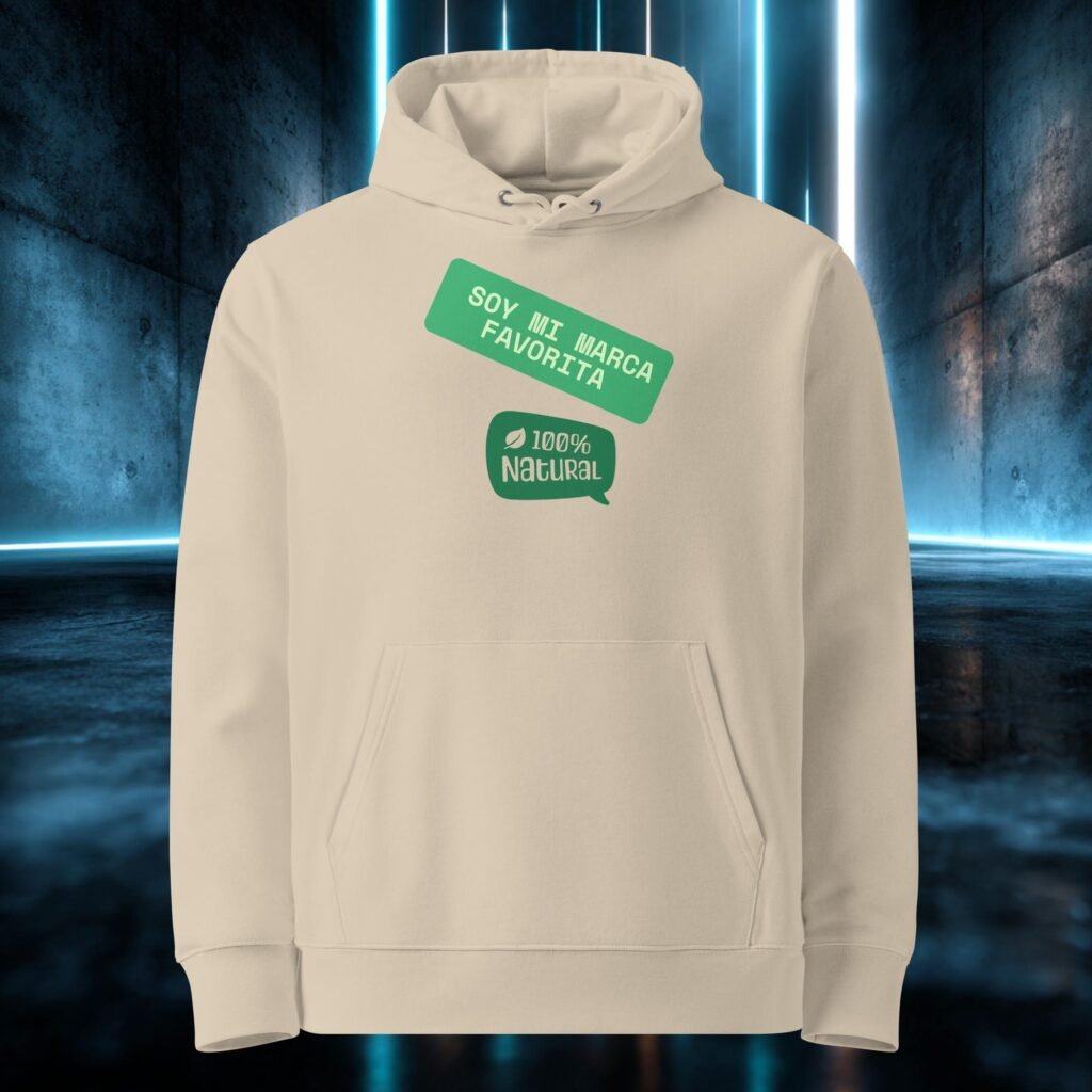 Sudadera orgánica con diseño Soy Mi Marca Favorita