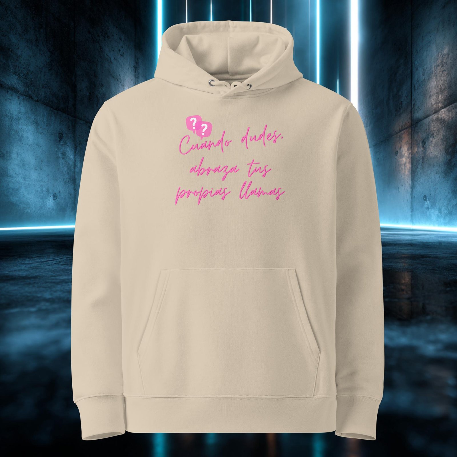 Sudadera orgánica con diseño Abraza tus Propias Llamas
