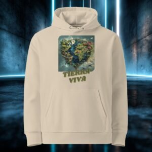 Sudadera orgánica con diseño Tierra Viva