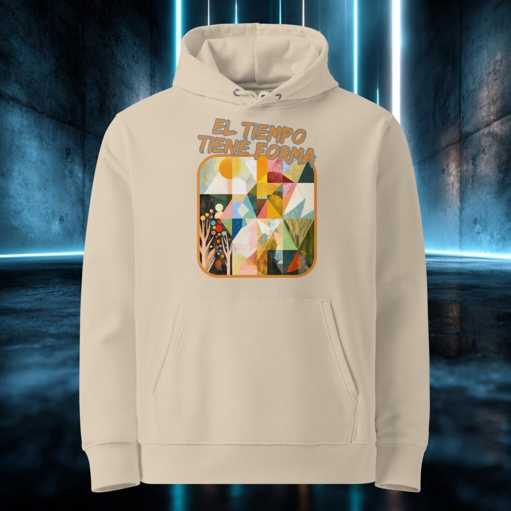 Sudadera orgánica con diseño El Tiempo Tiene Forma