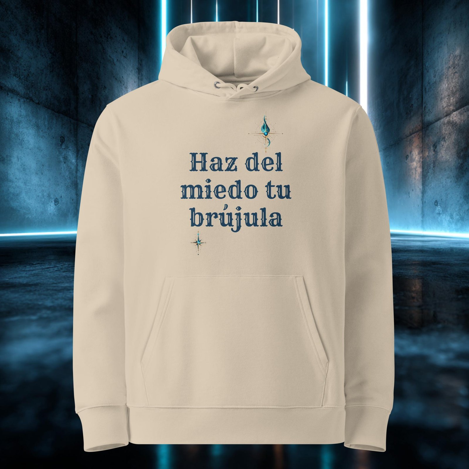 Sudadera orgánica con diseño Haz del Miedo tu Brújula — color 2