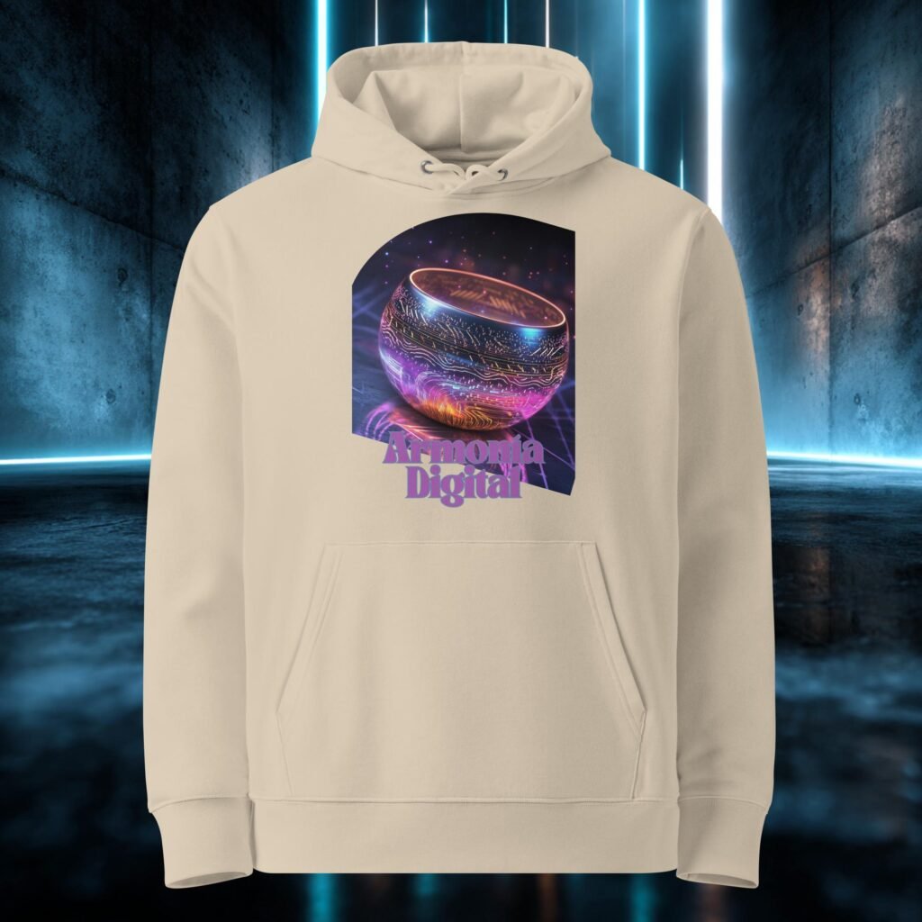 Sudadera orgánica con diseño Armonía Digital