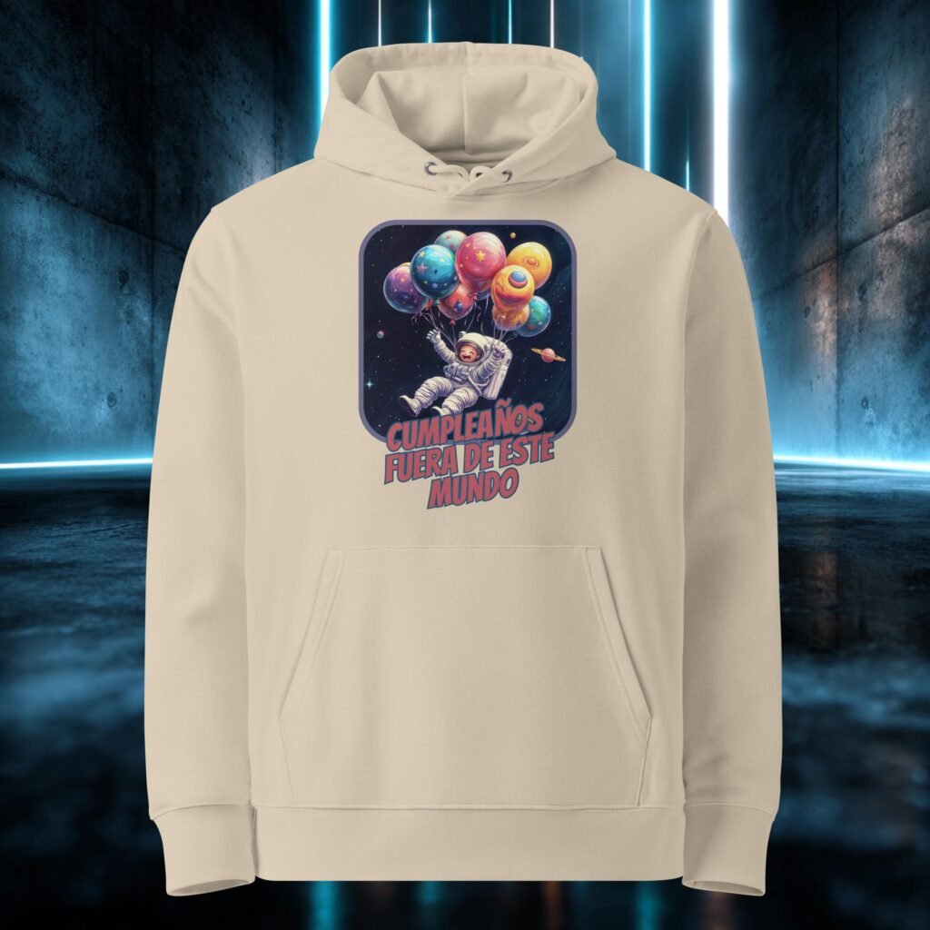 Sudadera orgánica con diseño Cumpleaños Fuera de Este Mundo