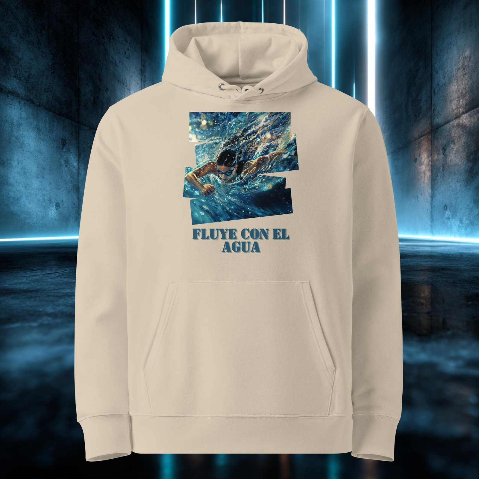 Sudadera orgánica con diseño Fluye con el Agua — color 2