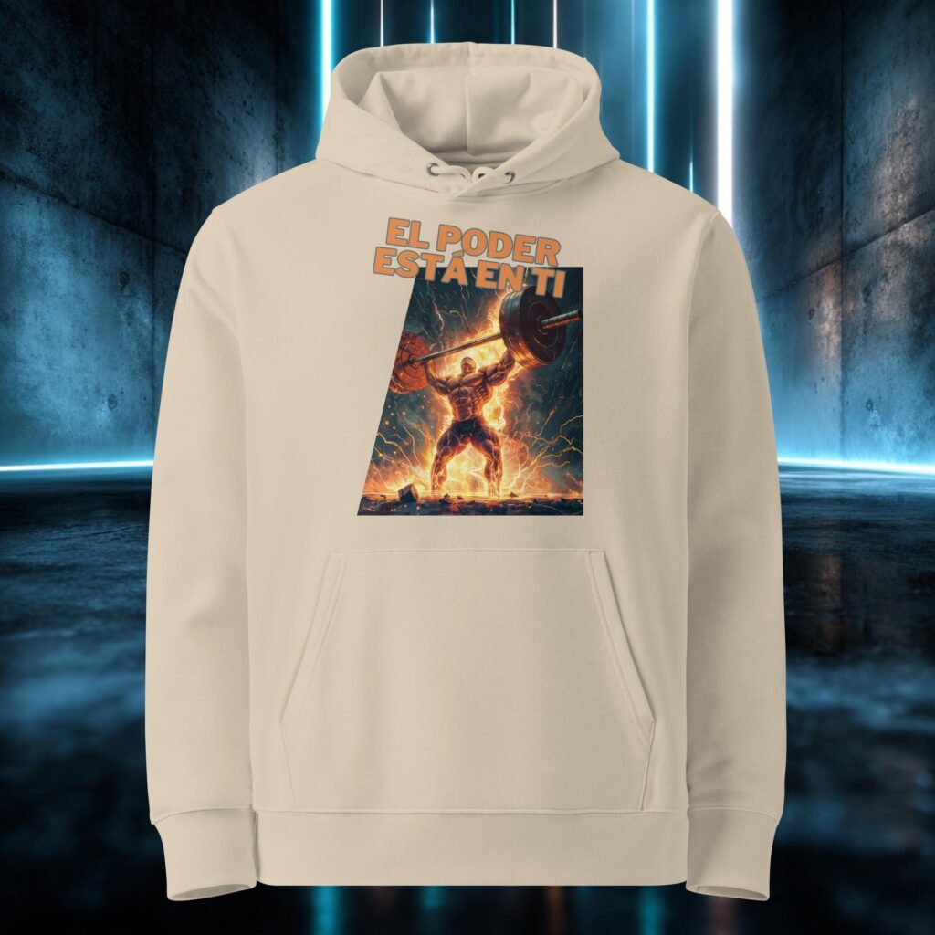 Sudadera orgánica con diseño El Poder Está en Ti