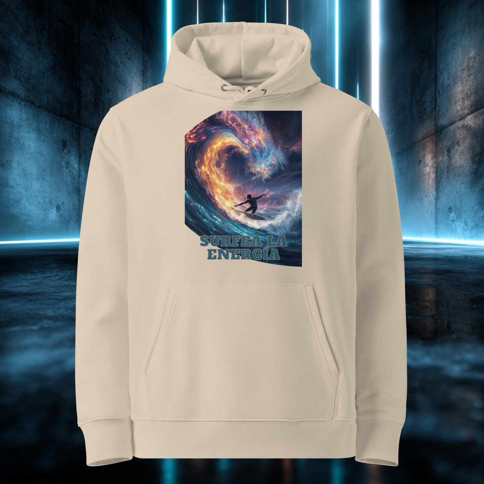 Sudadera orgánica con diseño Surfea la Energía — color 2