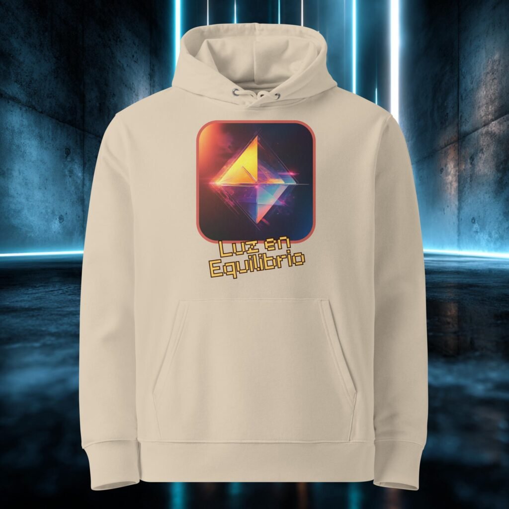 Sudadera orgánica con diseño Luz en Equilibrio
