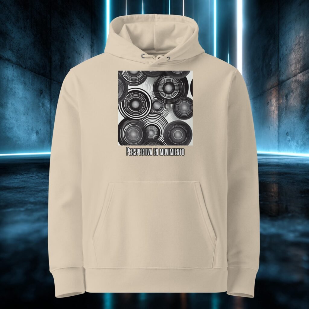 Sudadera orgánica con diseño Perspectiva en Movimiento