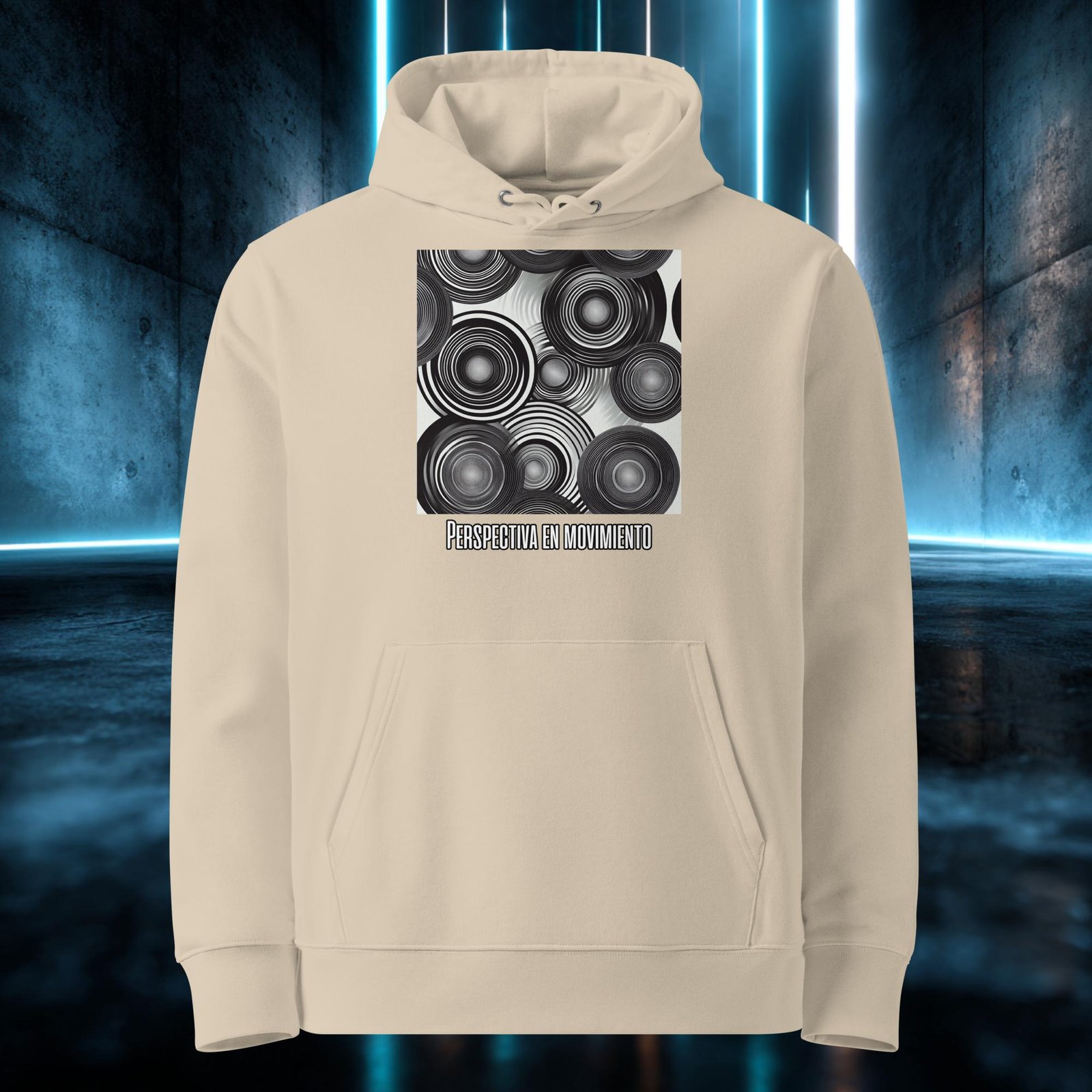 Sudadera orgánica con diseño Perspectiva en Movimiento