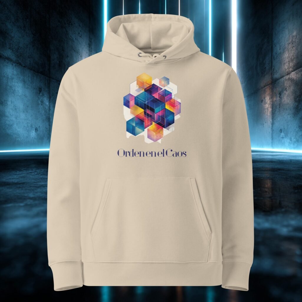 Sudadera orgánica con diseño Orden en el Caos