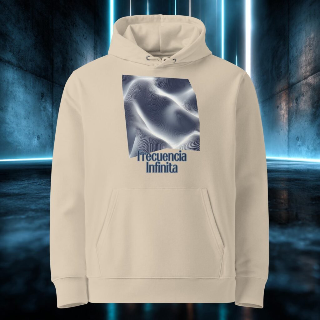Sudadera orgánica con diseño Frecuencia Infinita