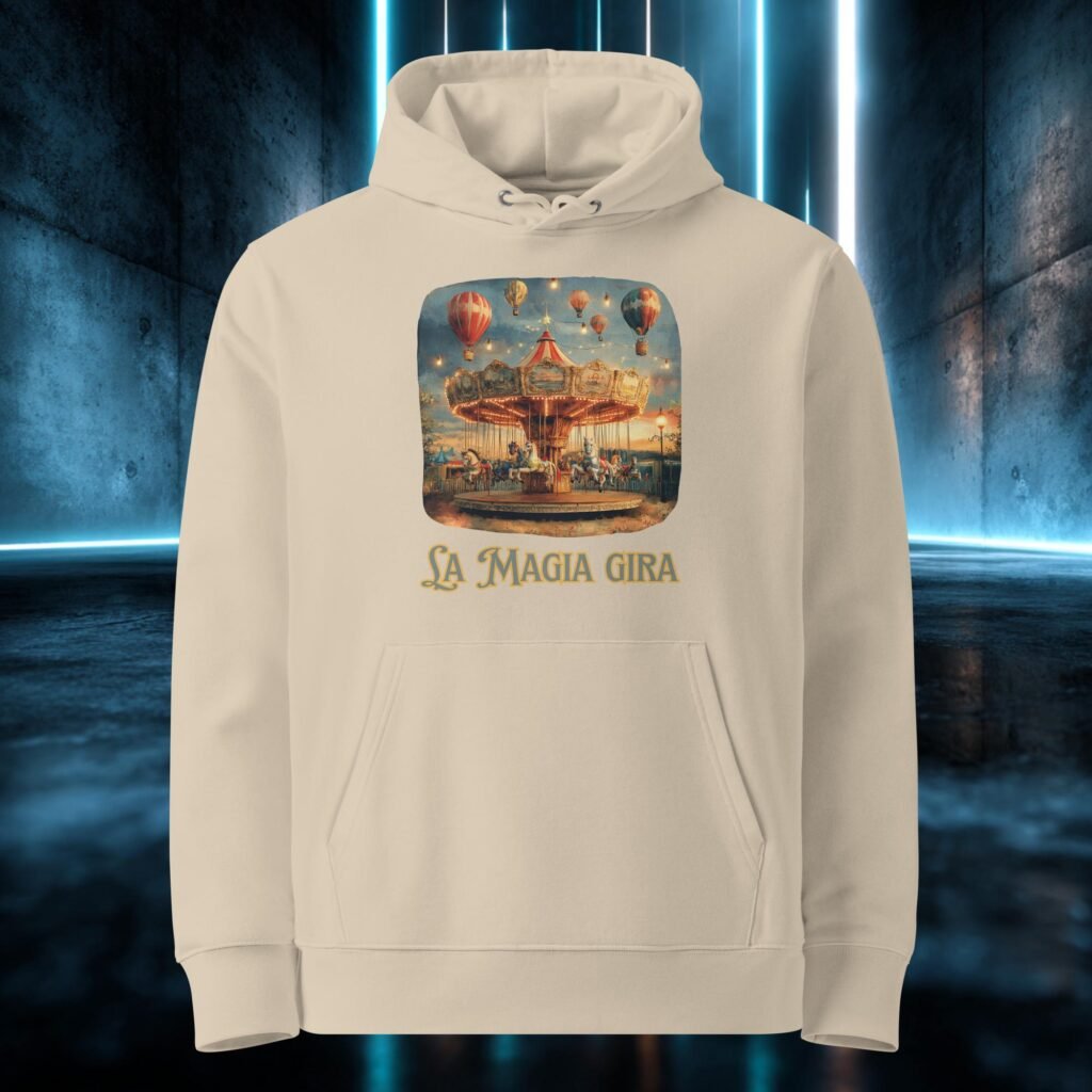Sudadera orgánica con diseño La Magia Gira