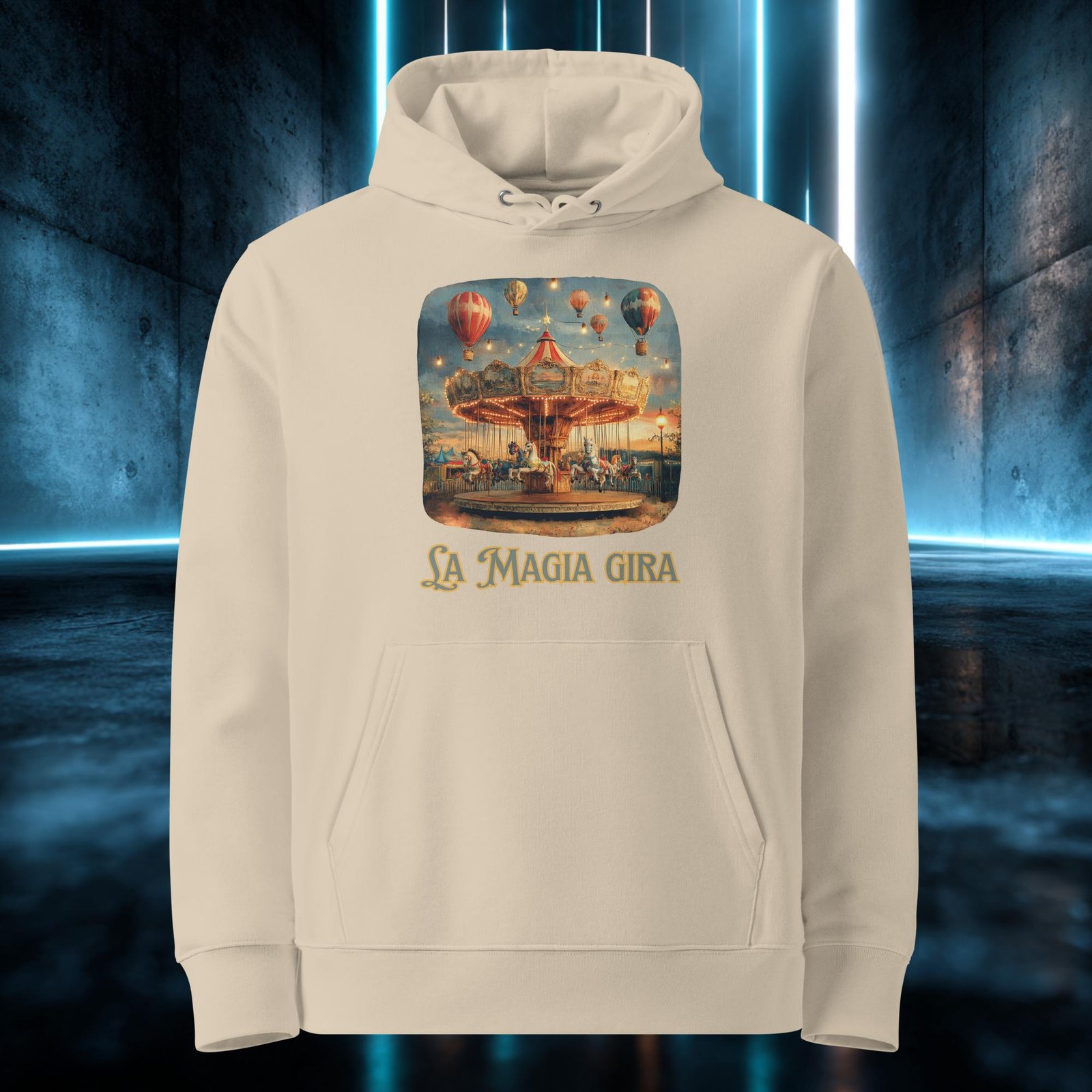 Sudadera orgánica con diseño La Magia Gira