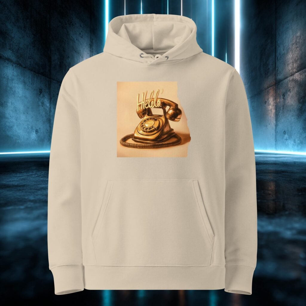 Sudadera orgánica con diseño Llamada Dorada