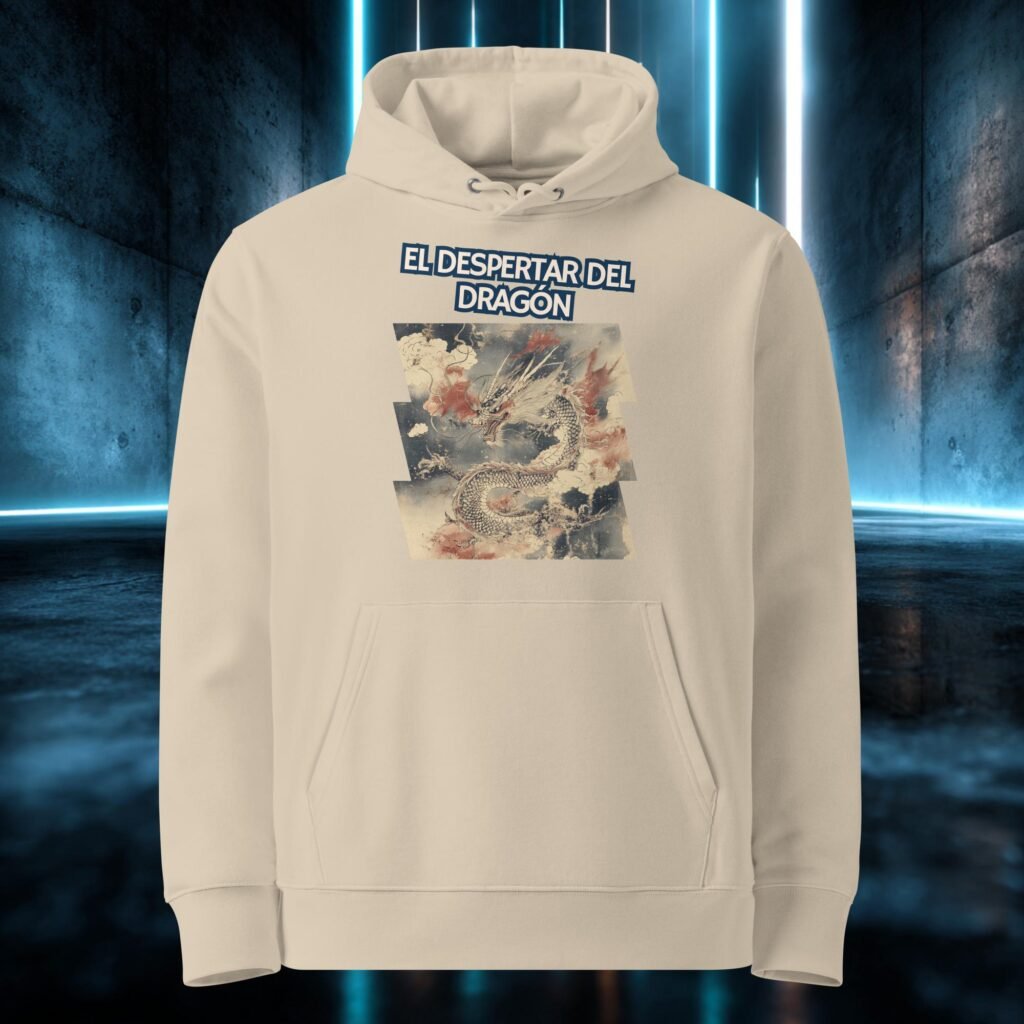 Sudadera orgánica con diseño El Despertar del Dragón