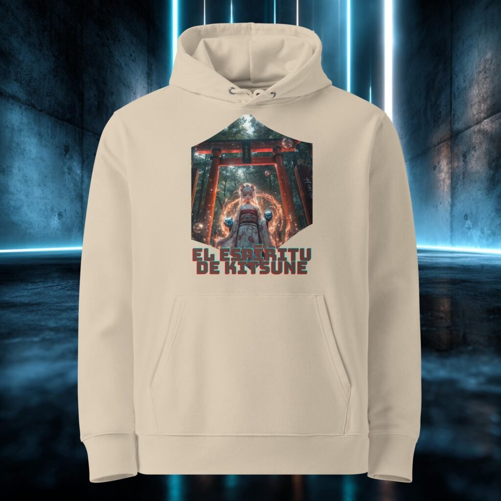 Sudadera orgánica con diseño El Espíritu del Zorro