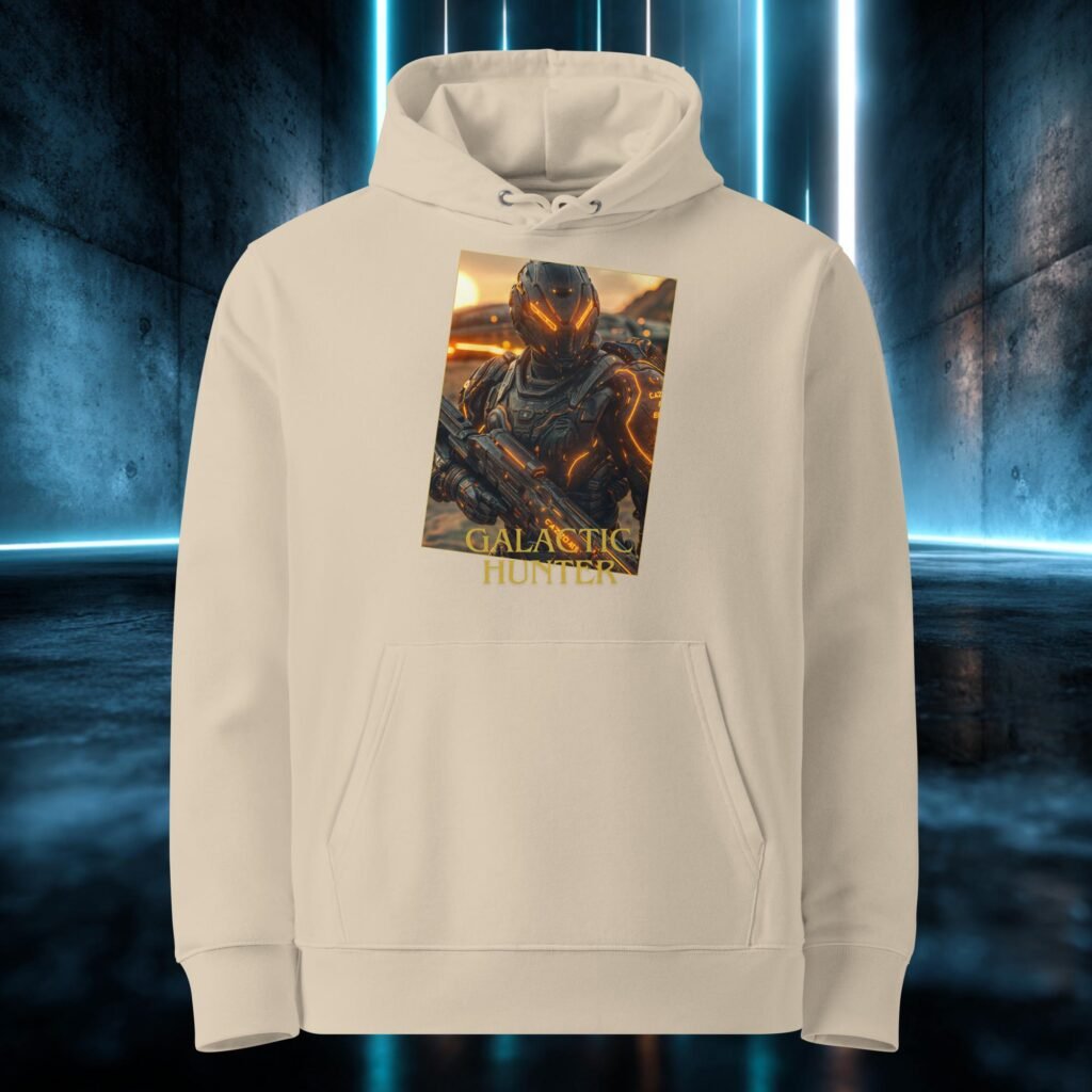 Sudadera orgánica con diseño Cazador Galáctico
