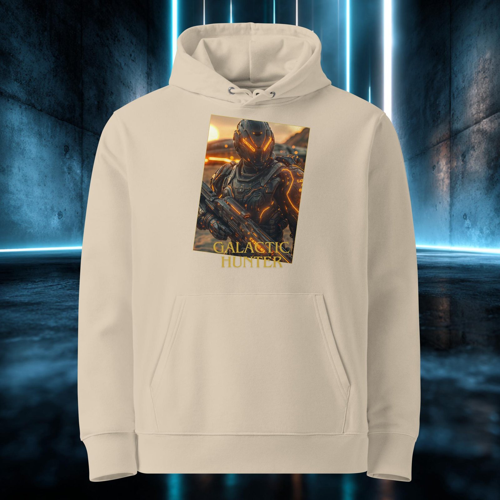 Sudadera orgánica con diseño Cazador Galáctico