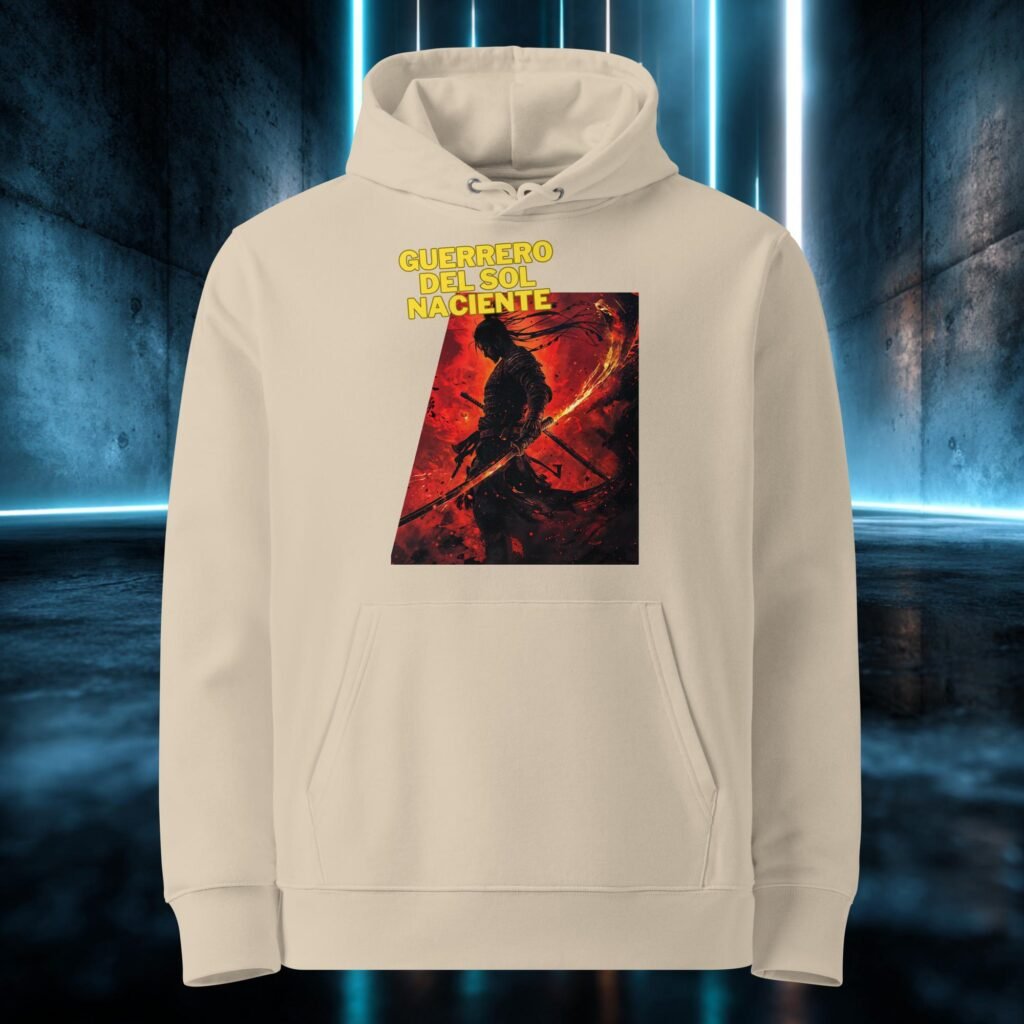 Sudadera orgánica con diseño Guerrero del Sol Naciente