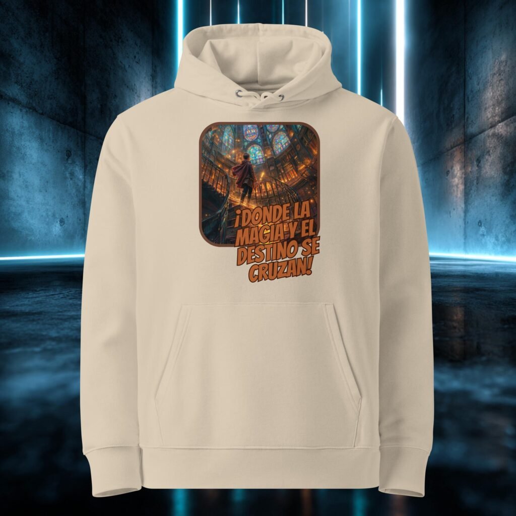 Sudadera orgánica con diseño Donde la Magia y el Destino se Cruzan