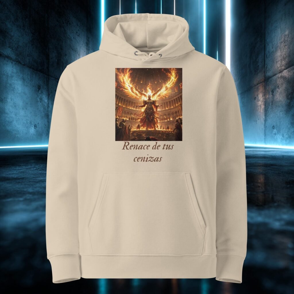 Sudadera orgánica con diseño Renace de Tus Cenizas