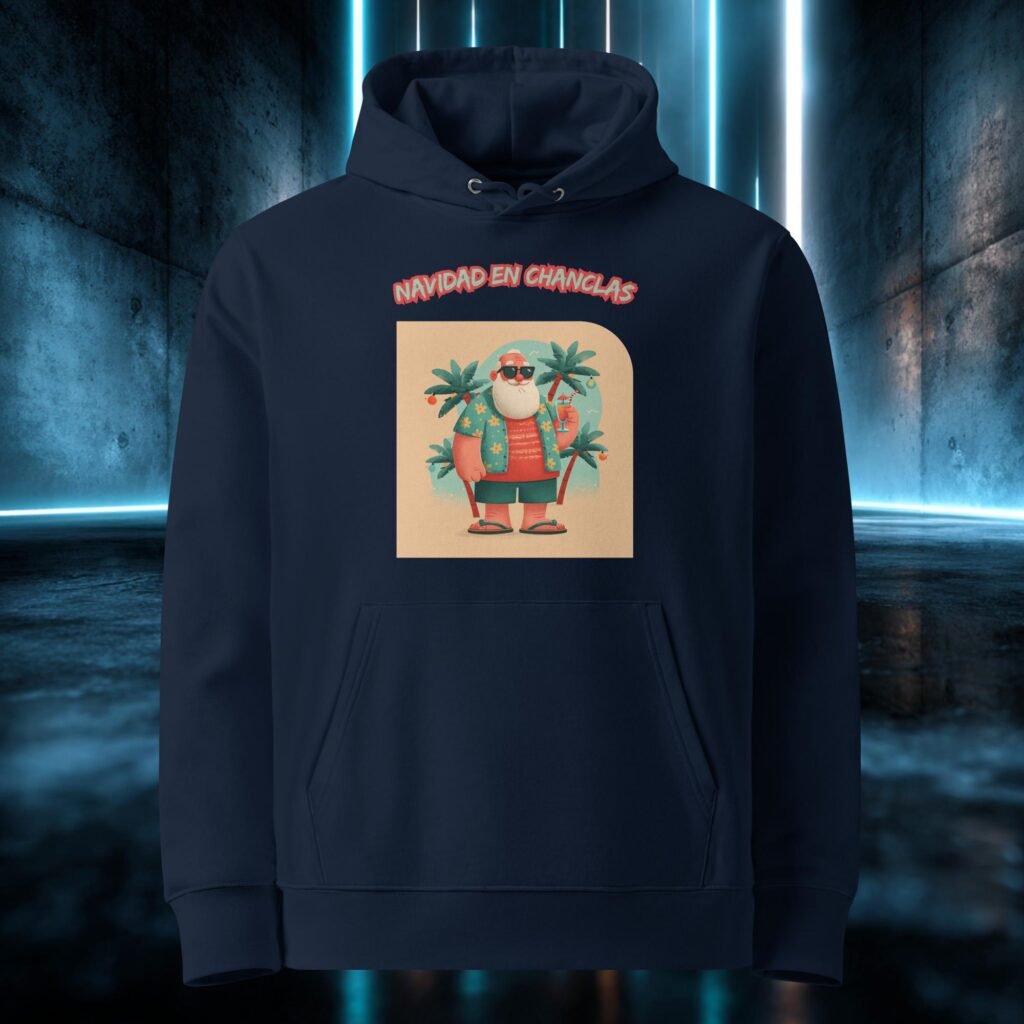 Sudadera orgánica con diseño Navidad en Chanclas