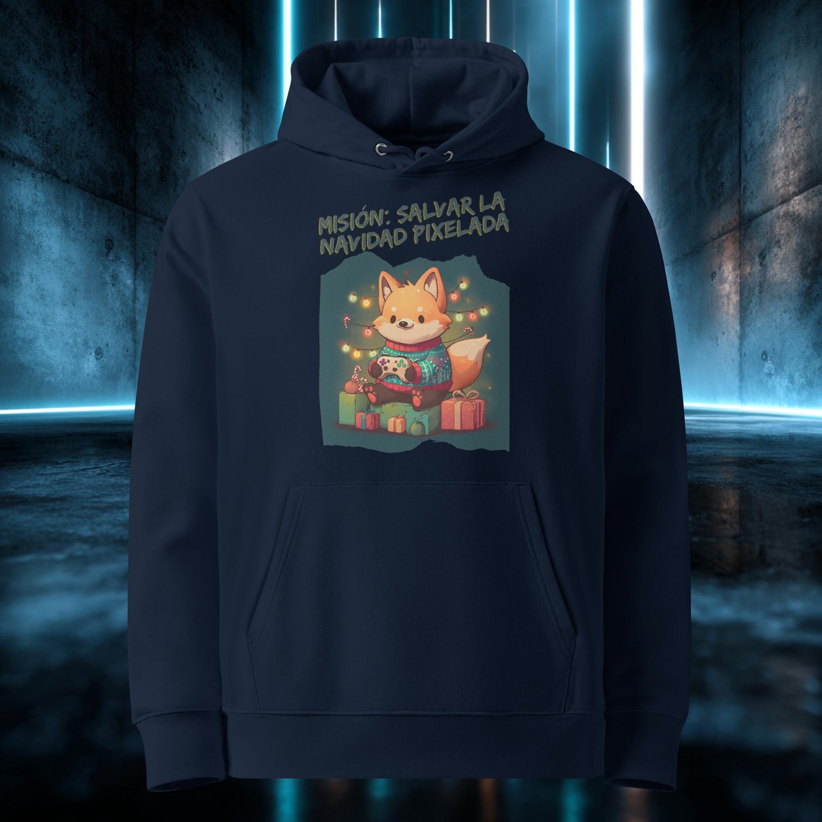 Sudadera orgánica con diseño Misión Salvar la Navidad