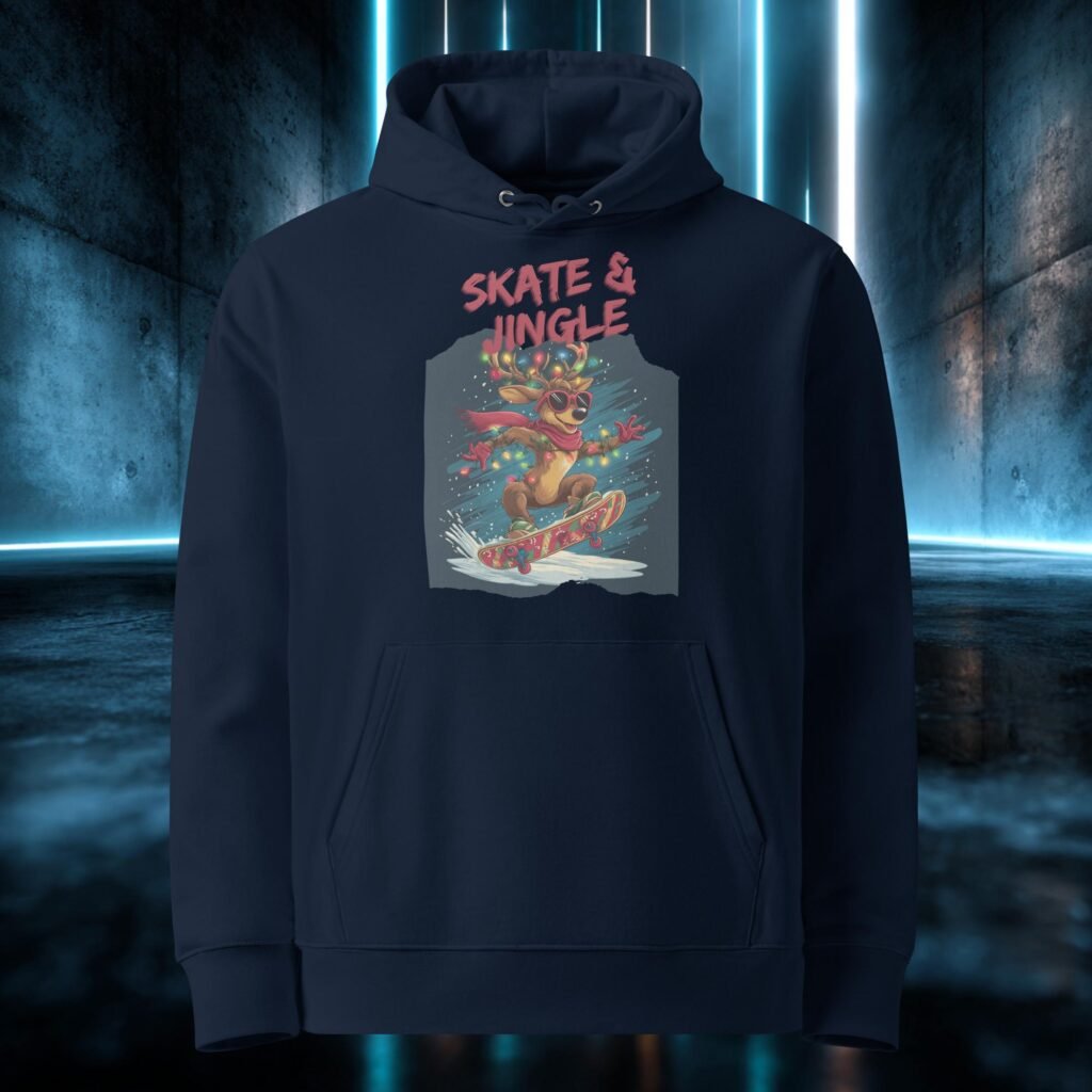 Sudadera orgánica con diseño Skate y Cascabeles