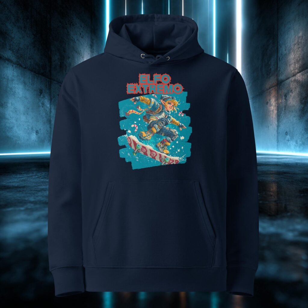 Sudadera orgánica con diseño Elfo Extremo