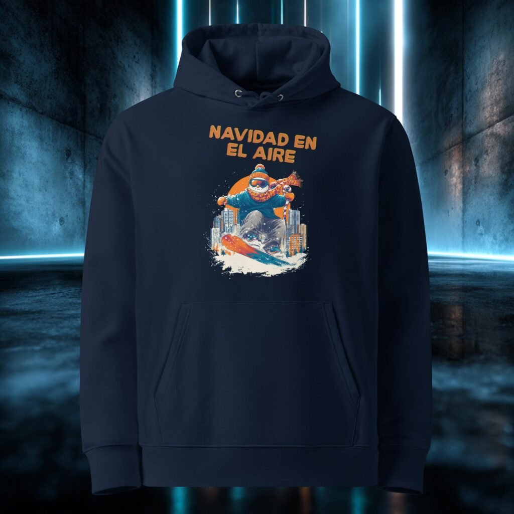 Sudadera orgánica con diseño Navidad en el Aire