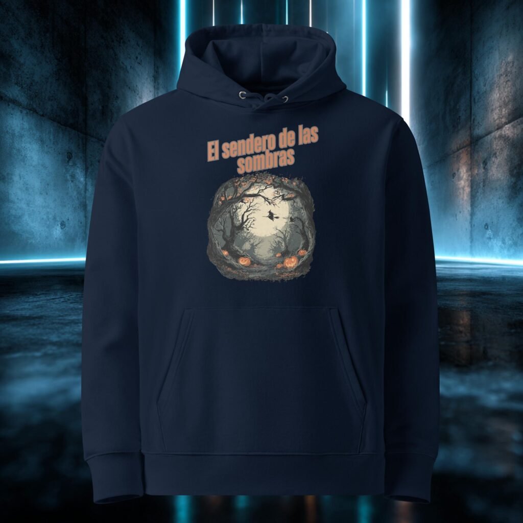 Sudadera orgánica con diseño El Sendero de las Sombras