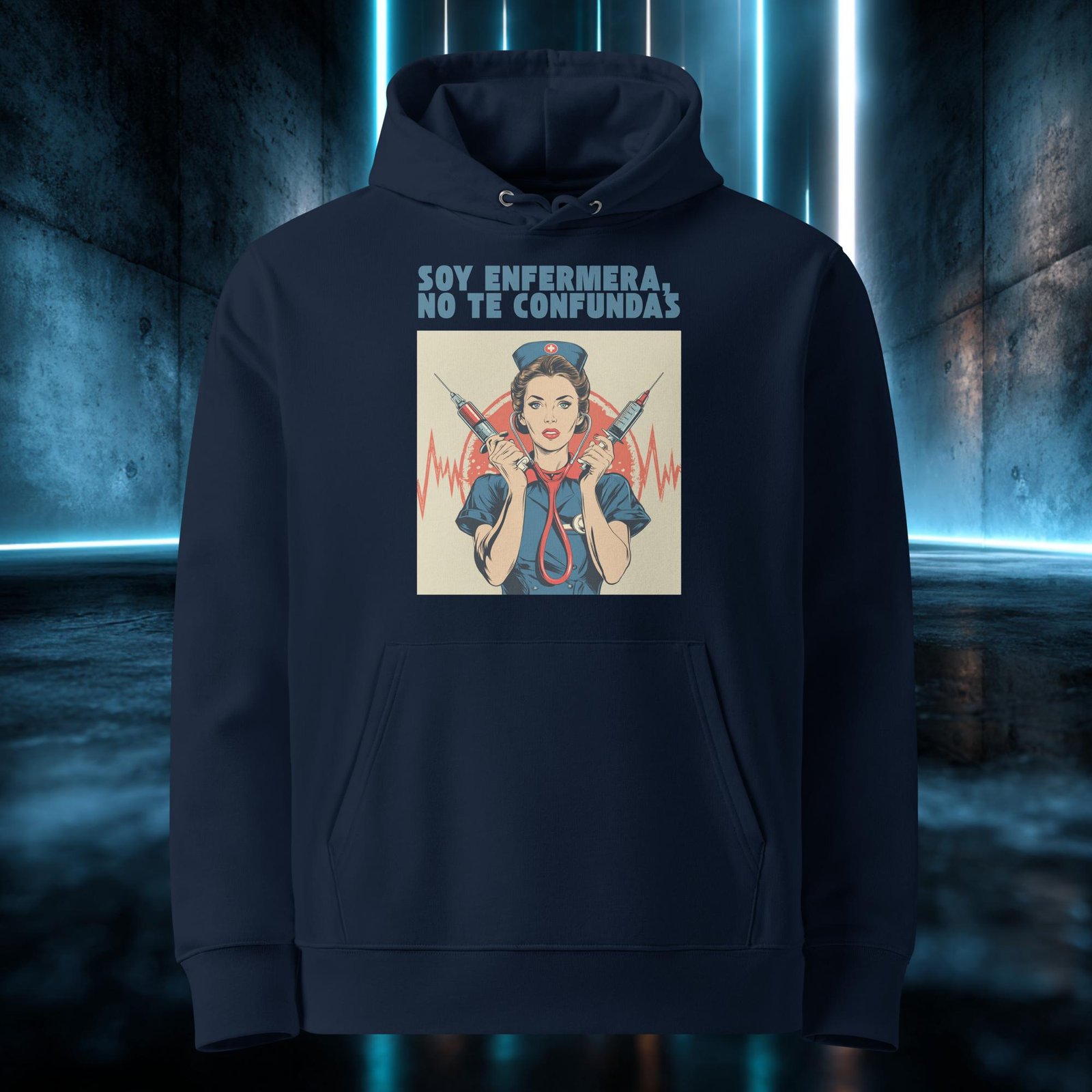 Sudadera orgánica con diseño Soy Enfermera, No Te Confundas