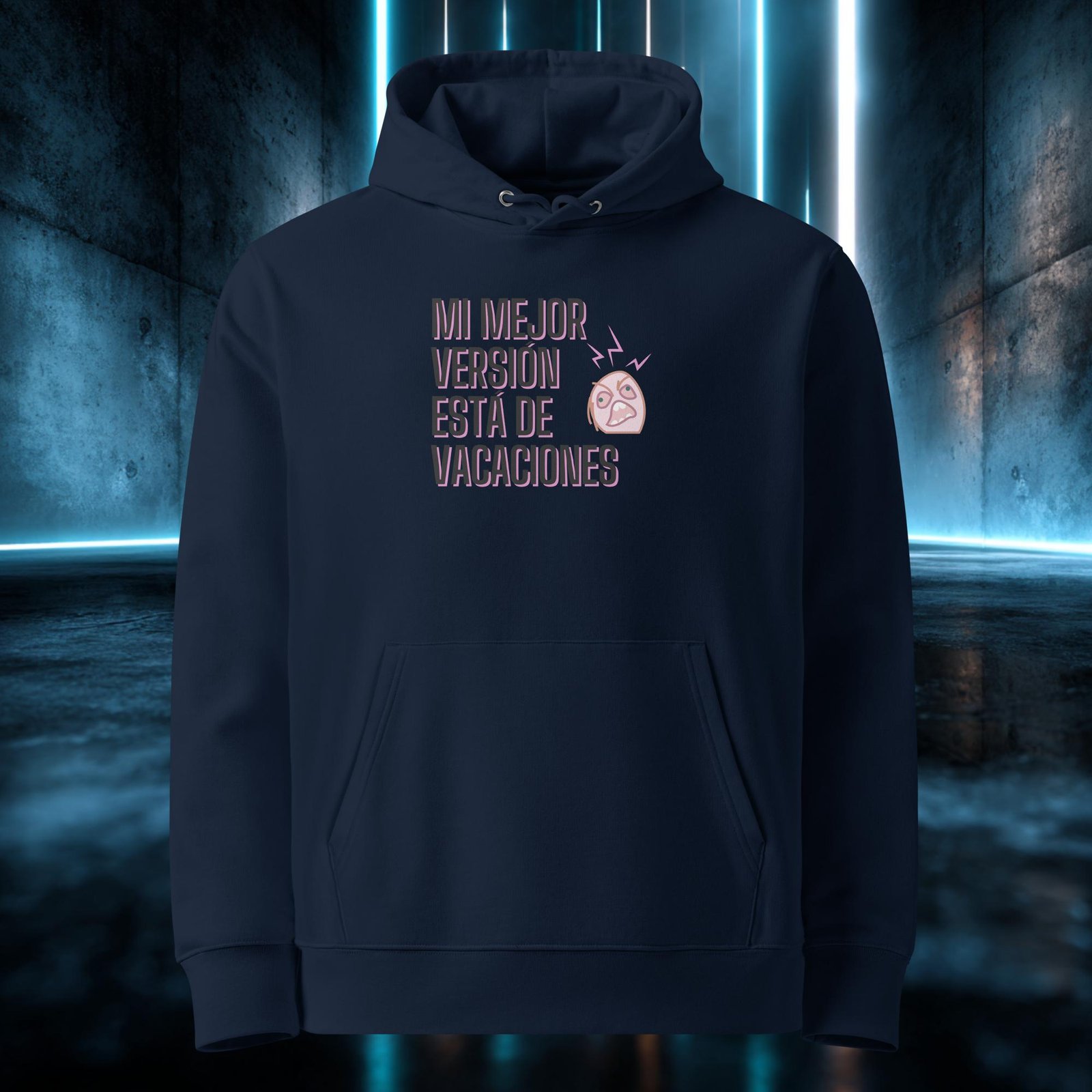 Sudadera orgánica con diseño Mi Mejor Versión Está de Vacaciones — color 3