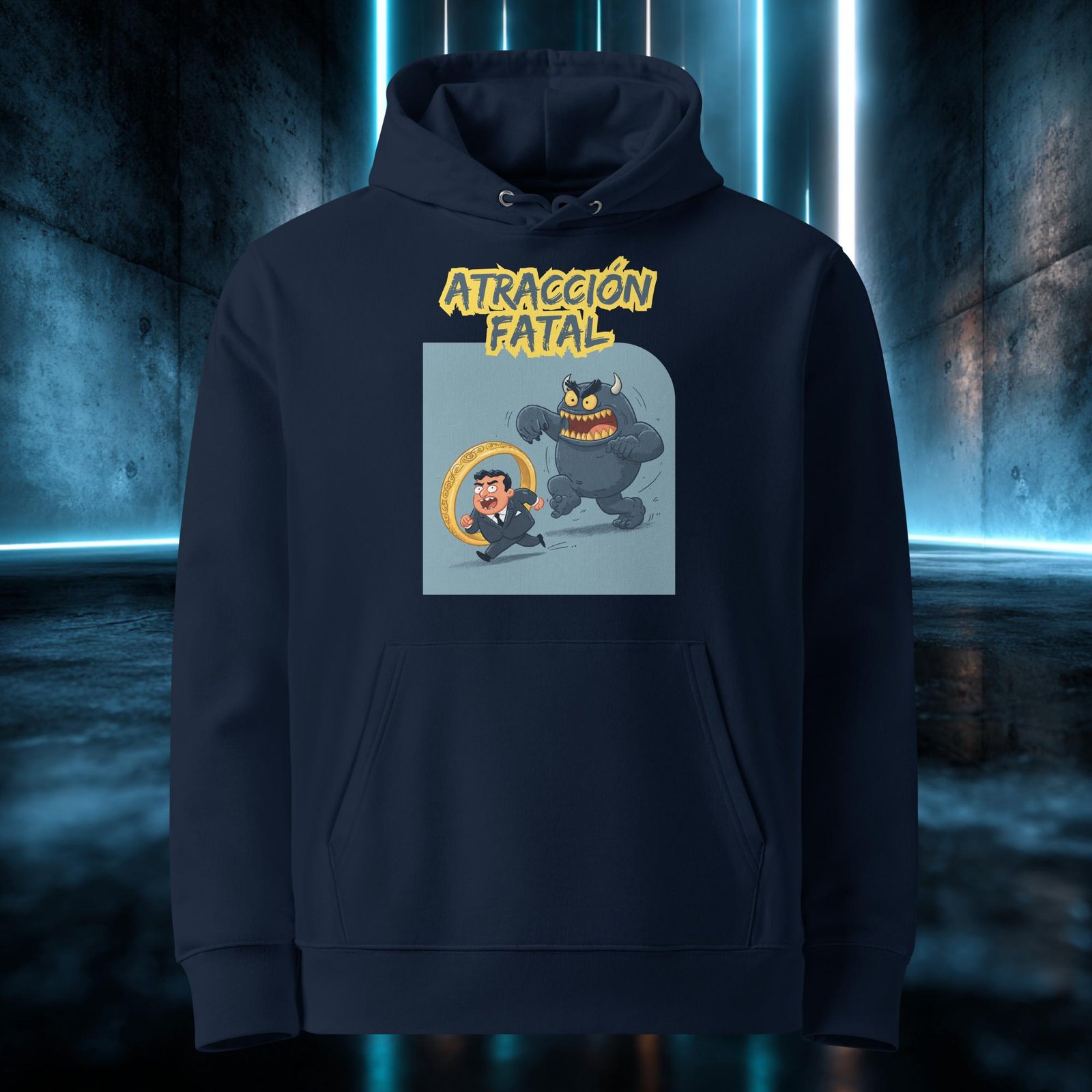 Sudadera orgánica con diseño Atracción Fatal — color 2